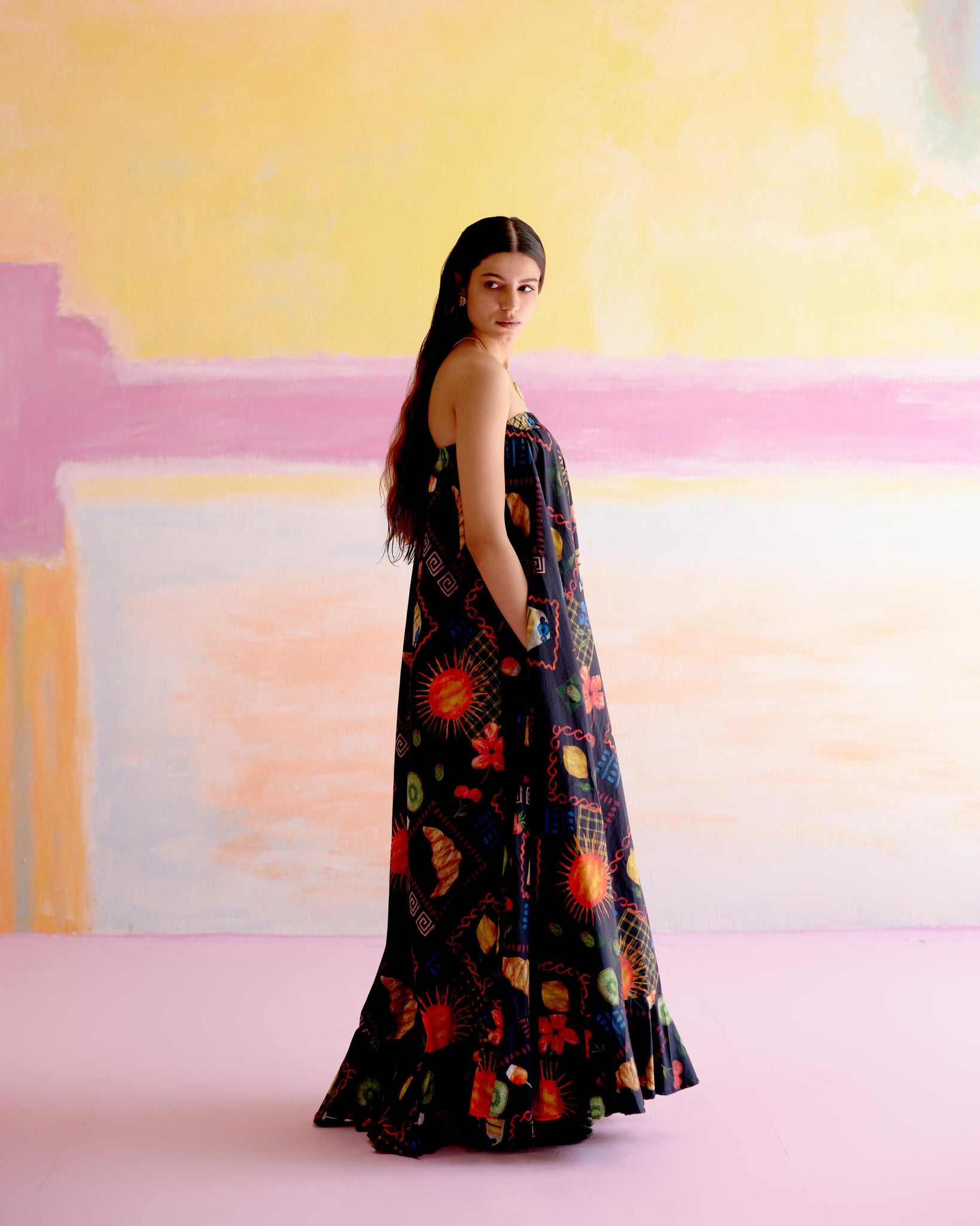 Rumi Maxi dress in Aloha Print