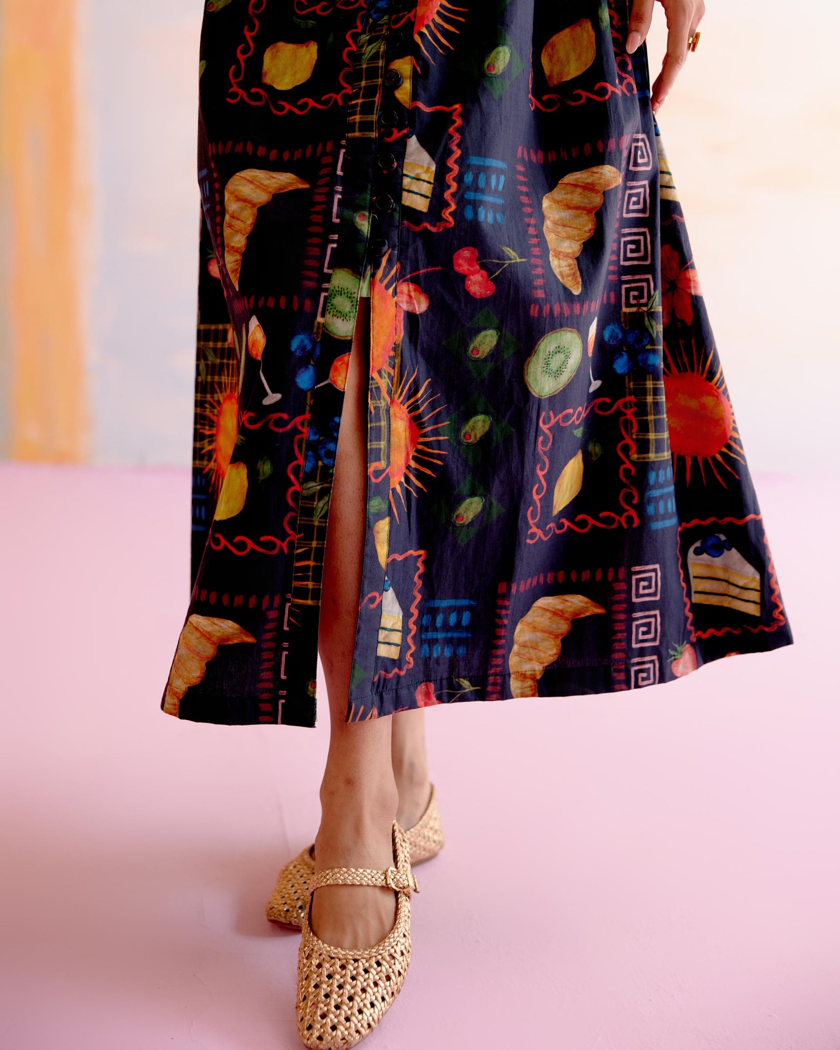 Hymn Midi Dress in Aloha Print