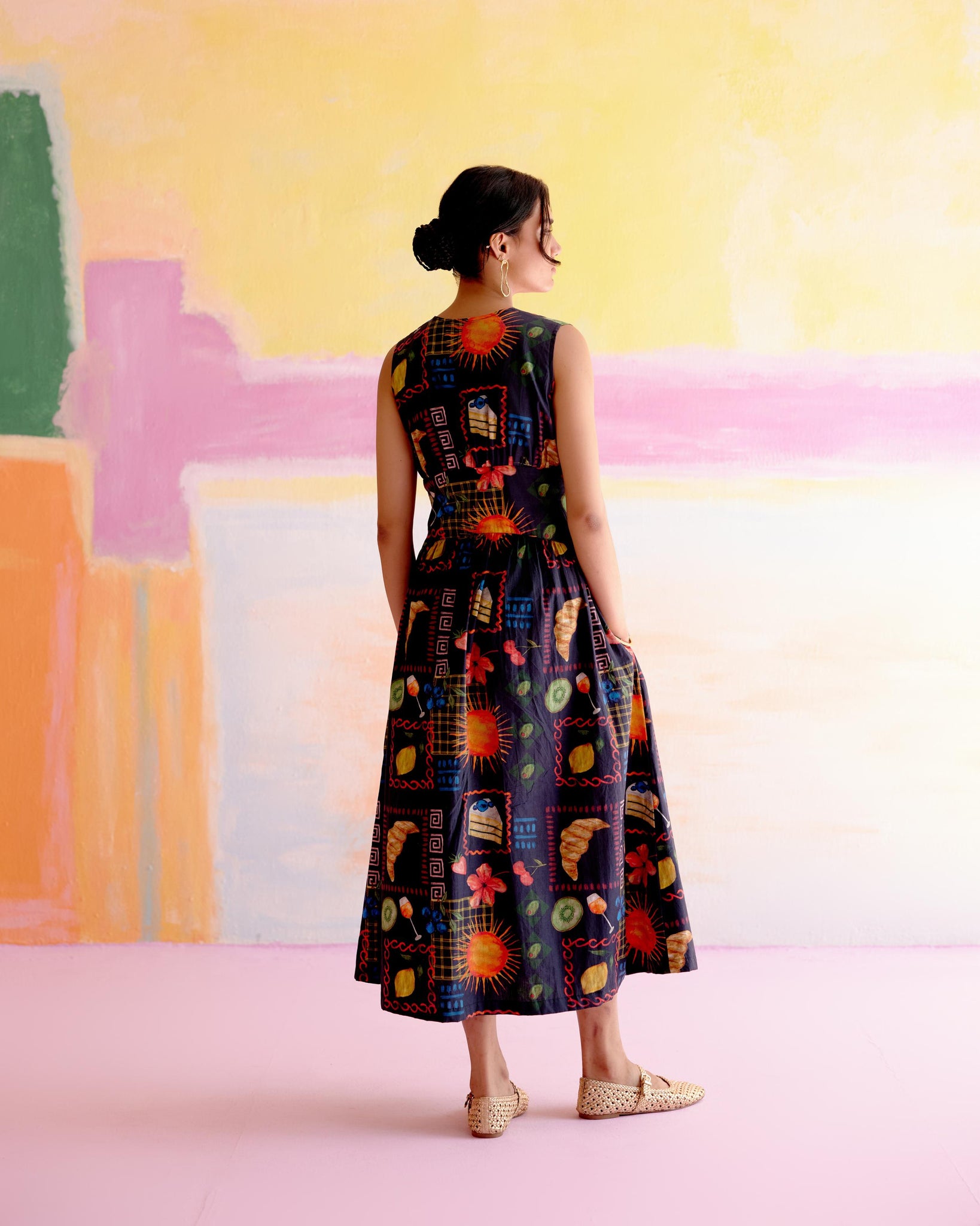 Hymn Midi Dress in Aloha Print