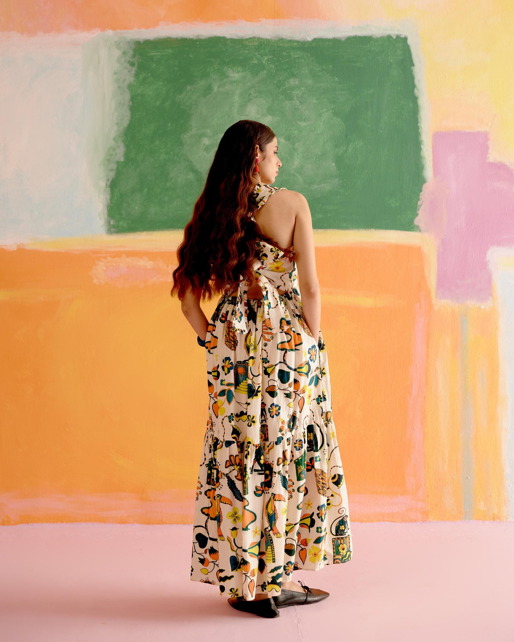 Valentine Maxi Dress in Kakapo Print