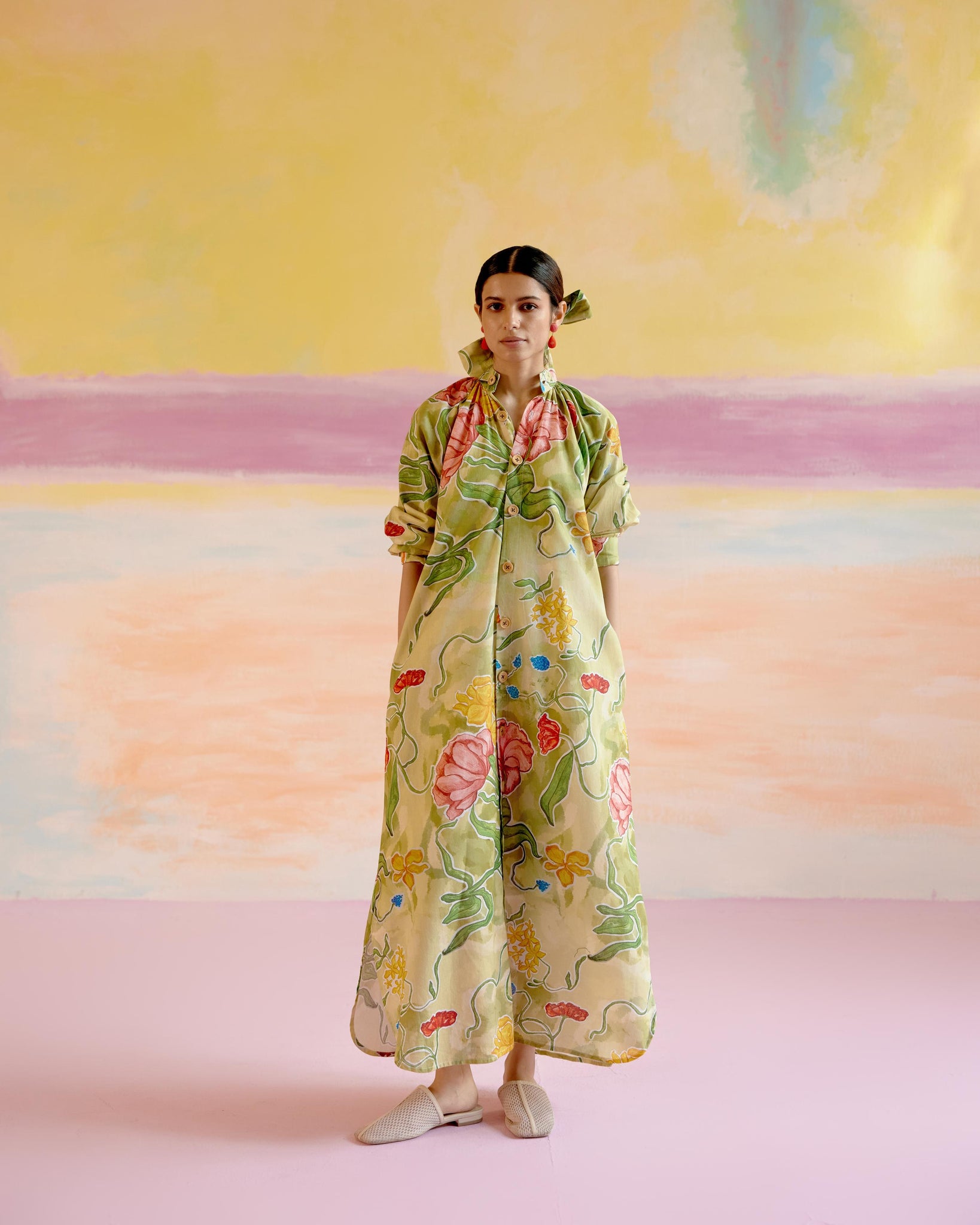 Jade Relaxed Kaftan Dress Le Jardin