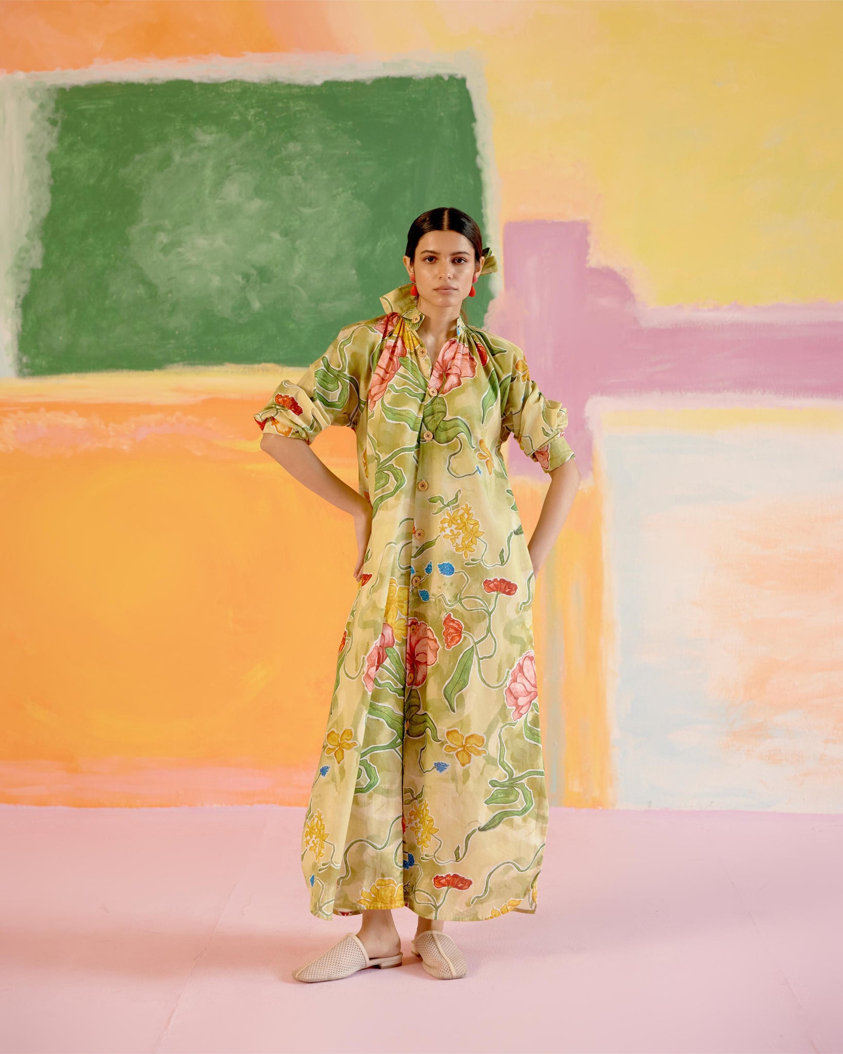 Jade Relaxed Kaftan Dress Le Jardin