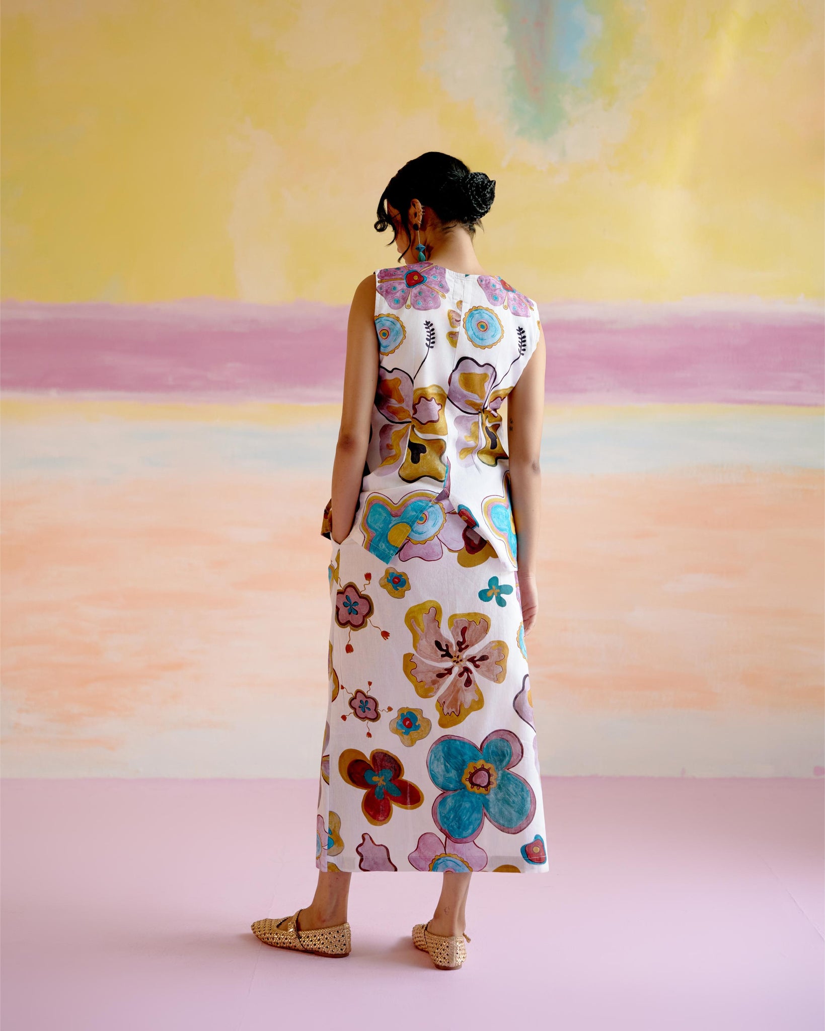 Ukiyo Co-ord Skirt Set Joy of Life Print