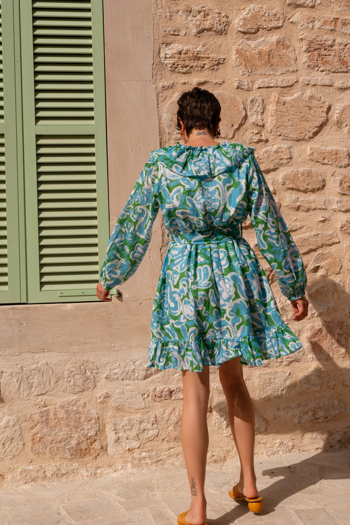 Margarita Dress In Azure Print