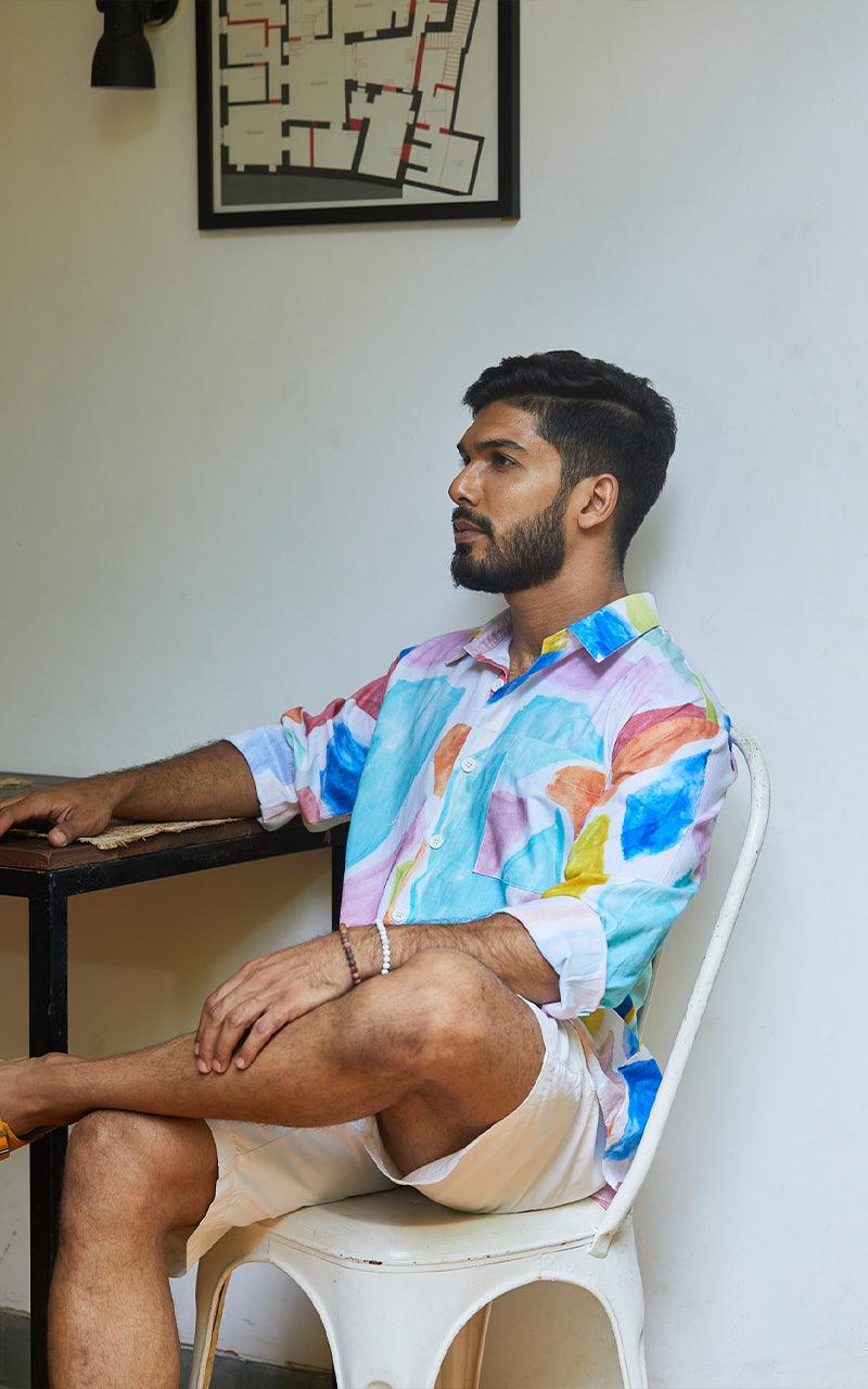 Burano unisex shirt in Multi Camo - Happï Space